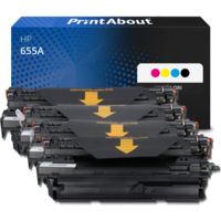 Toner compatibile HP 655A (CF450A) - 4 colori Multipack