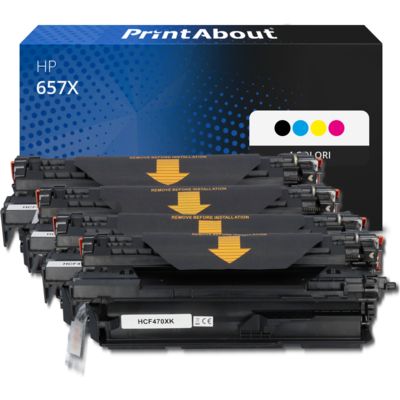 Toner compatibile HP 657X (CF470X) - 4 colori Alta capacità Multipack