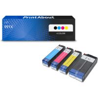 Cartuccia compatibile HP 991X (M0K02AE + M0J90/94/98AE) - 4 colori Alta capacità Multipack