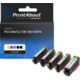 Cartuccia compatibile Canon PGI-580/CLI-581 BK/CMYK - 5 colori Multipack
