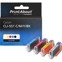 Cartuccia compatibile Canon CLI-551 C/M/Y/BK - 4 colori Multipack