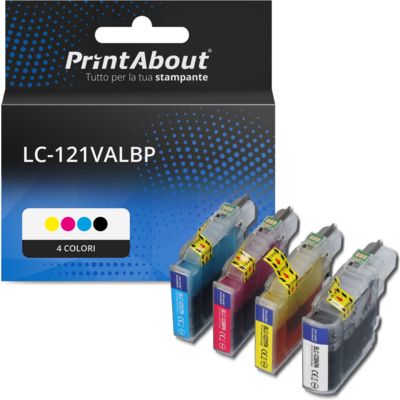 Cartuccia compatibile Brother LC-121VALBP - 4 colori Multipack