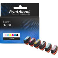 Cartuccia compatibile Epson 378XL (C13T37984010) - 6 colori Alta capacità Multipack