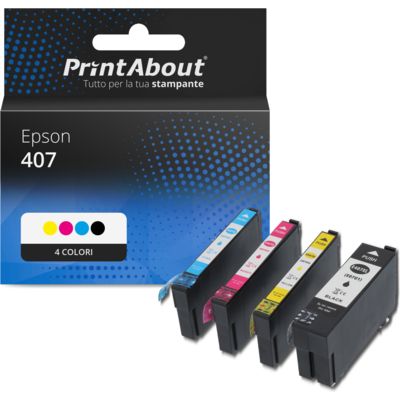 Cartuccia compatibile Epson 407 (C13T07U41/42/43/440) - 4 colori Multipack