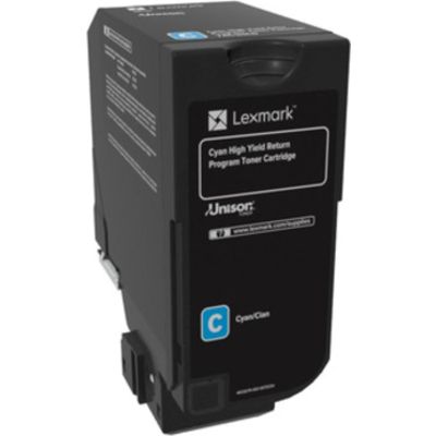 Toner Lexmark 74C2HC0 - Ciano Alta capacità