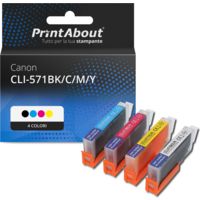 Cartuccia compatibile Canon CLI-571BK/C/M/Y - 4 colori Multipack