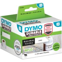 Etichetta Dymo Durable 2112284 Nero su bianco (19 mm x 64 mm)