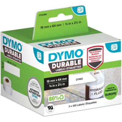 Etichetta Dymo Durable 2112284 Nero su bianco (19 mm x 64 mm)