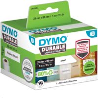 Etichetta Dymo Durable 2112285 Nero su bianco (25 mm x 89 mm)