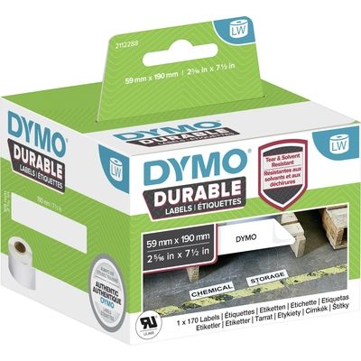 Etichetta Dymo Durable 2112288 Nero su bianco (109 mm x 59 mm)