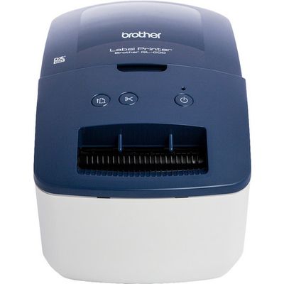 Stampante per etichette Brother QL-600B blu