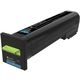 Toner Lexmark 72K2XC0 - Ciano