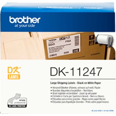 Etichetta Brother DK-11247 - Nero su bianco (103 mm x 164 mm)