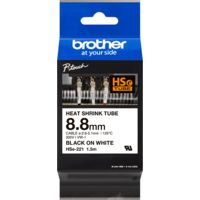 Nastro Brother HSe-221 - Nero su bianco (8,8 mm)
