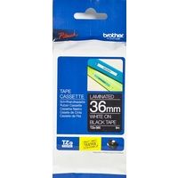 Nastro Brother TZe-365 Bianco su Nero (36 mm)