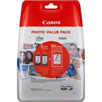 Cartuccia stampante Canon PG-545XL / CL-546XL + 50 sheets - Nero + 3 colori Alta capacità Multipack