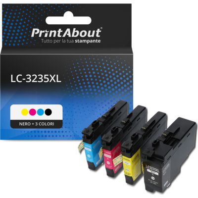 Cartuccia compatibile Brother LC-3235XL - Nero + 3 colori Multipack