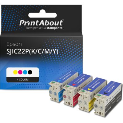 Cartuccia compatibile Epson SJIC22P(K/C/M/Y) - 4 colori Multipack