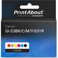 Cartuccia compatibile Canon GI-53BK/C/M/Y/GY/R - 6 colori Multipack