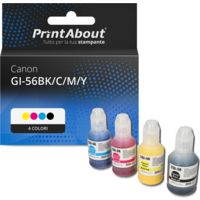 Cartuccia compatibile Canon GI-56BK/C/M/Y - 4 colori Multipack