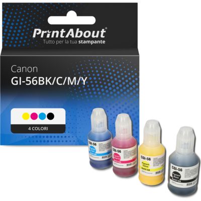 Cartuccia compatibile Canon GI-56BK/C/M/Y - 4 colori Multipack