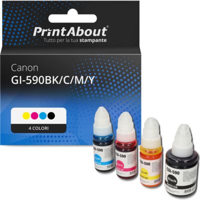 Cartuccia compatibile Canon GI-590BK/C/M/Y - 4 colori Multipack