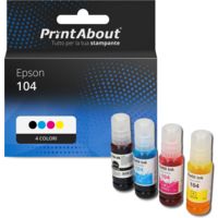 Cartuccia compatibile Epson 104 (C13T00P14/24/34/440) - 4 colori Multipack