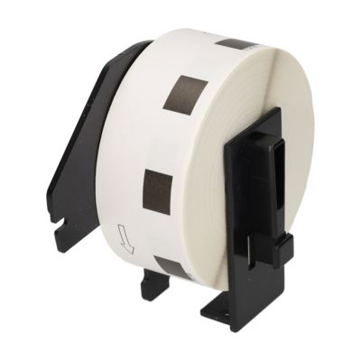 Etichetta compatibile Brother DK-11218 - Nero su bianco (24 mm x 24 mm)