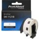 Etichetta compatibile Brother DK-11218 - Nero su bianco (24 mm x 24 mm)