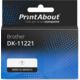 Etichetta compatibile Brother DK-11221 - Nero su bianco (23 mm x 23 mm)
