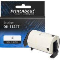 Etichetta compatibile Brother DK-11247 - Nero su bianco (103 mm x 164 mm)