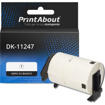 Etichetta compatibile Brother DK-11247 - Nero su bianco (103 mm x 164 mm)