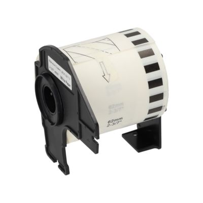 Etichetta compatibile Brother DK-22113 - Nero su trasparente (62 mm)