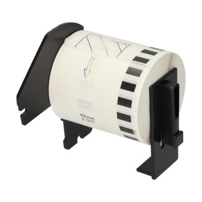 Etichetta compatibile Brother DK-22113 - Nero su trasparente (62 mm)
