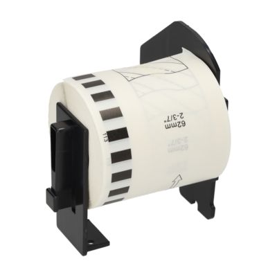 Etichetta compatibile Brother DK-22113 - Nero su trasparente (62 mm)