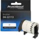 Etichetta compatibile Brother DK-22113 - Nero su trasparente (62 mm)