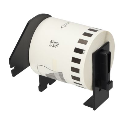 Etichetta compatibile Brother DK-22212 - Nero su bianco (62 mm)