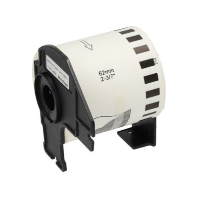 Etichetta compatibile Brother DK-22212 - Nero su bianco (62 mm)
