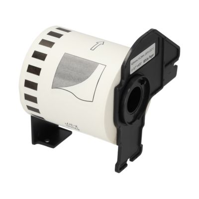 Etichetta compatibile Brother DK-22212 - Nero su bianco (62 mm)
