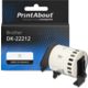 Etichetta compatibile Brother DK-22212 - Nero su bianco (62 mm)