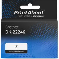 Etichetta compatibile Brother DK-22246 - Nero su bianco (103 mm)