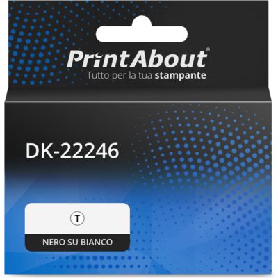 Etichetta compatibile Brother DK-22246 - Nero su bianco (103 mm)