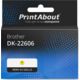 Etichetta compatibile Brother DK-22606 - Nero su giallo (62 mm)