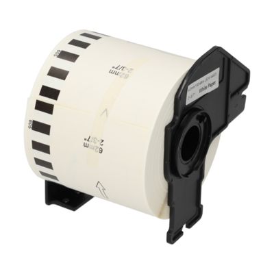 Etichetta compatibile Brother DK-44605 - Nero su giallo (62 mm)