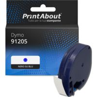 Nastro compatibile Dymo 91205 (S0721650) - Nero su blu (12 mm)