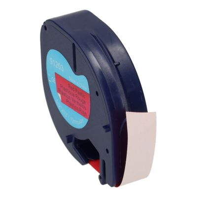 Nastro compatibile Dymo 91203 - Nero su rosso (12 mm)