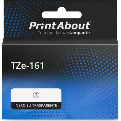 Nastro compatibile Brother TZe-161 - Nero su trasparente (36 mm)