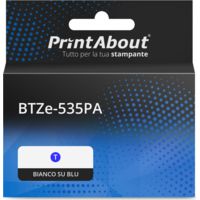 Nastro compatibile Brother BTZe-535PA - Bianco su blu (12 mm)