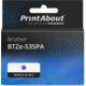 Nastro compatibile Brother BTZe-535PA - Bianco su blu (12 mm)