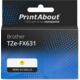 Nastro compatibile Brother TZe-FX631 - Nero su giallo (12 mm)